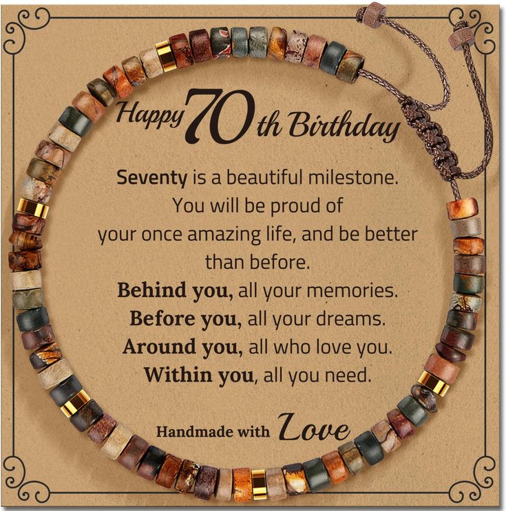 a happy 70th birthday card with a message for someone who is in the process of being loved