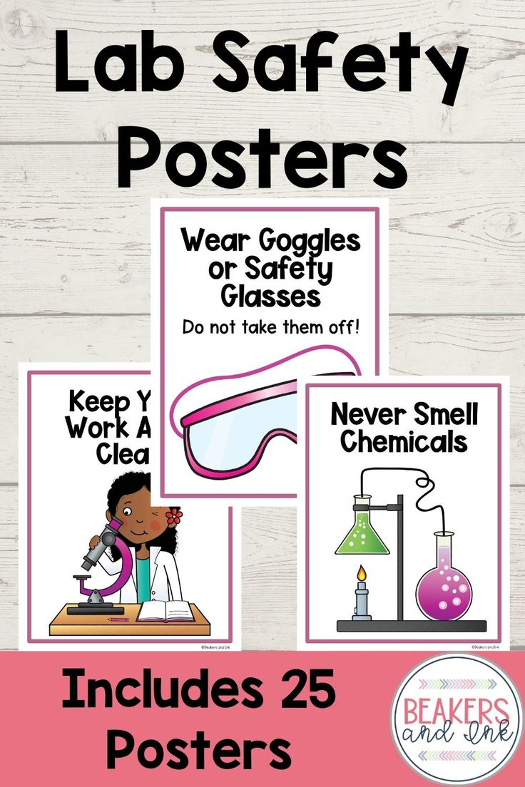 lab safety posters with the words lab safety posters and pictures for students to print out