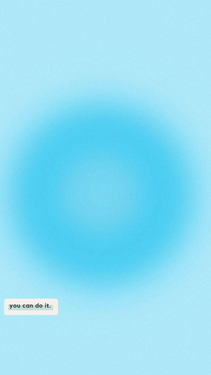 a blue circle with the words you can do it