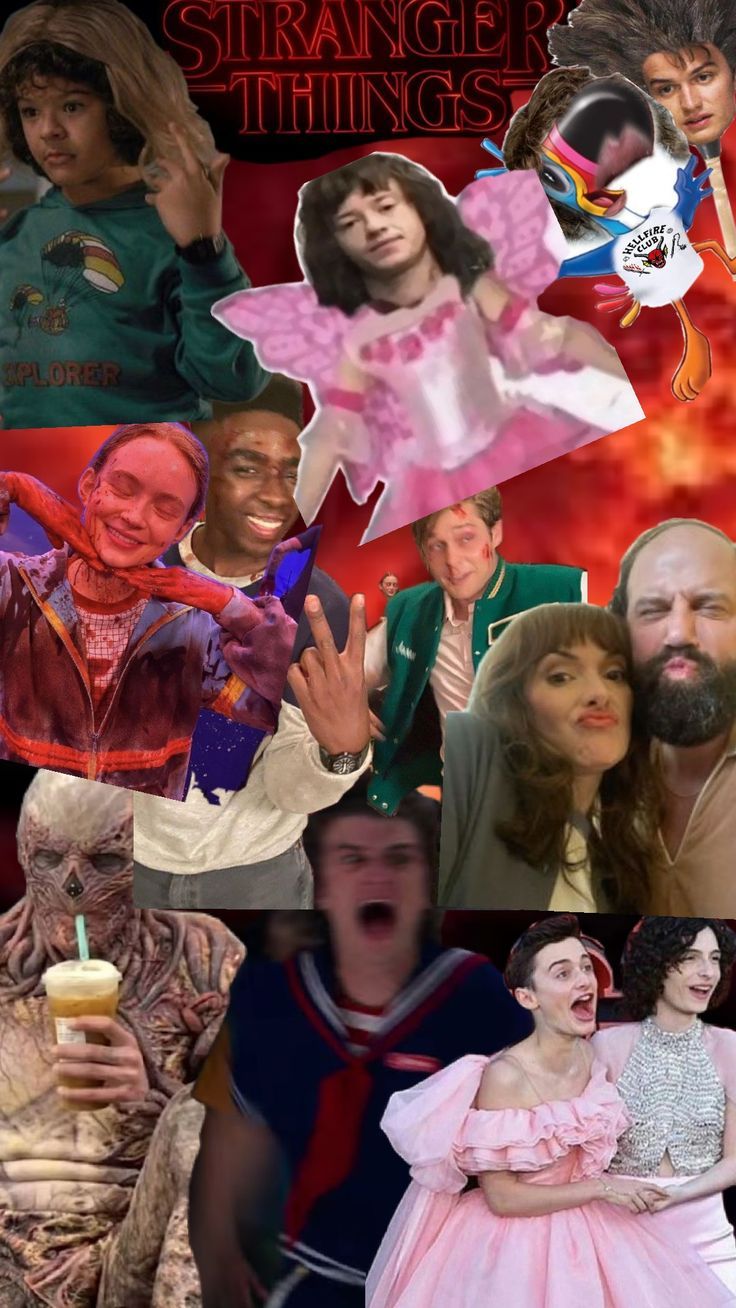 the collage shows many different people in costumes and hair, with one woman holding a candle