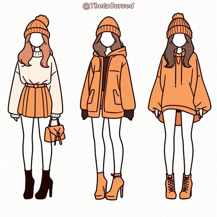 Drawing Winter Clothes, Sweater Drawing Reference, Winter Outfits Drawing, Winter Clothes Drawing, Winter Character Design, Outfits For The Winter, Bold Outfits, Hoodie Drawing, Character Making