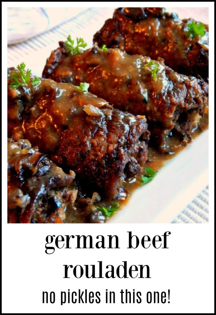 german beef rouladen with gravy in this one