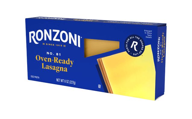 ronzoni yellow envelopes with no 11 over - ready lasagna paper