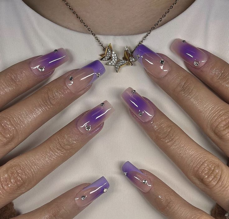 Purple And Silver Nails Acrylic, Dark Purple Nail Designs, Purple And Silver Nails, Dark Purple Nails, December Nails, La Nails, Purple Nail Designs, Summery Nails, Cute Acrylic Nail Designs