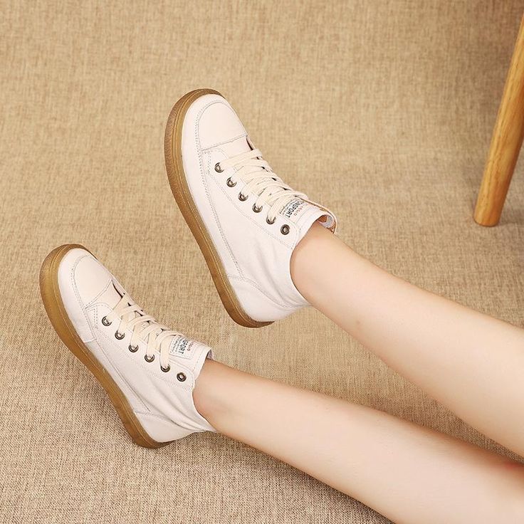 Tired of wearing high heels? Looking for casual comfortable flat shoes? This will be one of best choice with this casual white shoes for you. Cheep price and nice quality.(FREE SHIPPING) Nerd Shoes, Casual White Shoes, Ankle Sneakers, Flats Shoes Comfortable, White Casual Shoes, Casual Ankle Boots, Chunky Heels Sandals, Winter Boots Women, Womens Sandals Flat