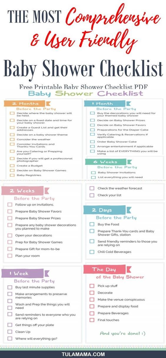 baby shower checklist with the text, the most complies & user friendly baby shower checklist