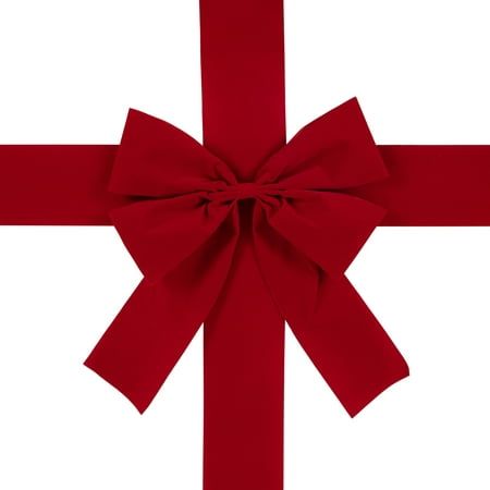 a red ribbon with a bow on it