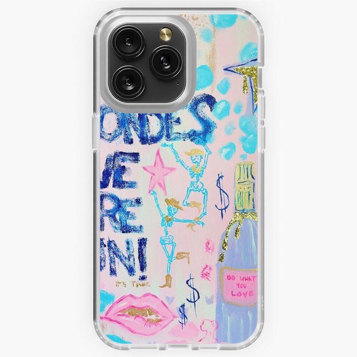 an iphone case with the words on it that says, one less gin and two lips