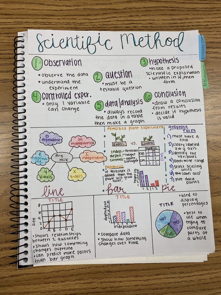 a notebook with some writing on it and the words scientific method written in different languages