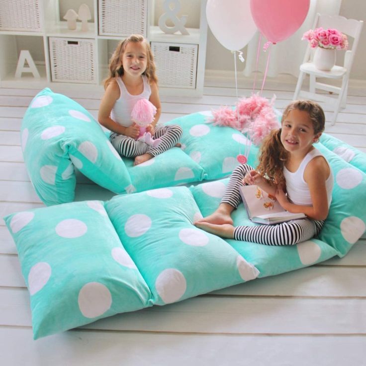 You Can Get Pillow Covers That Turn Your Regular Pillows Into A Floor Lounger For Kids Chaise Lounge Slipcover, Pillow Lounger, Toddler Nap Mat, Bean Bag Chairs, Bed Floor, Kids Flooring, Bag Chairs, King Size Pillows, Pillow Bed