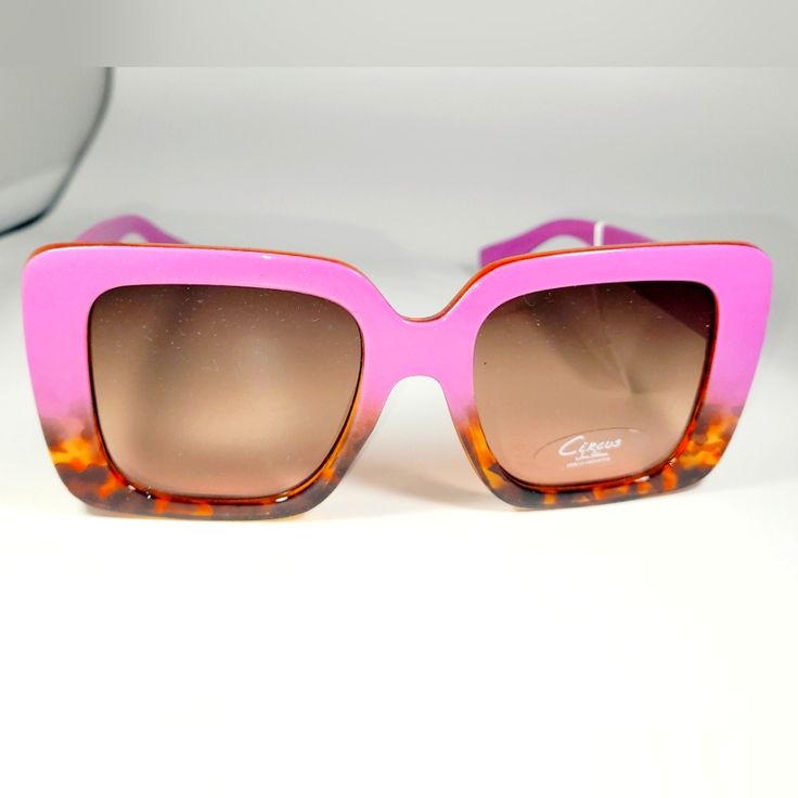 Nwt-Sam Edelman-Circus-Square Sunglasses Modern Pink Sunglasses With Gradient Lenses, Retro Pink Sunglasses For Spring, Pink Rectangular Sunglasses With Uv Protection, Pink Rectangular Sunglasses With Gradient Lenses, Trendy Multicolor Rectangular Sunglasses, Retro Pink Square Frame Sunglasses, Gradient Lenses Square Sunglasses For Beach, Pink Wayfarer Sunglasses With Uva Protection, Square Plastic Sunglasses For The Beach