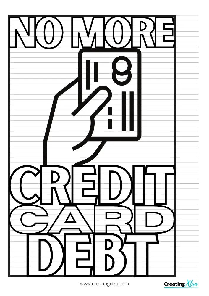 a hand holding a credit card with the words'no more credit card debt '