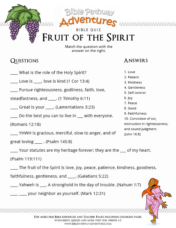 the fruit of the spirit worksheet for kids with pictures and text on it