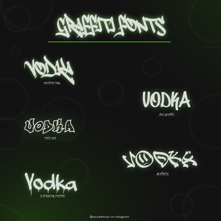 some type of graffiti font that is green and black with white letters on the bottom