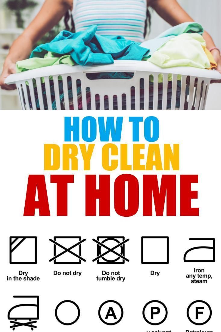 a woman holding a laundry basket with the words, how to dry clean at home