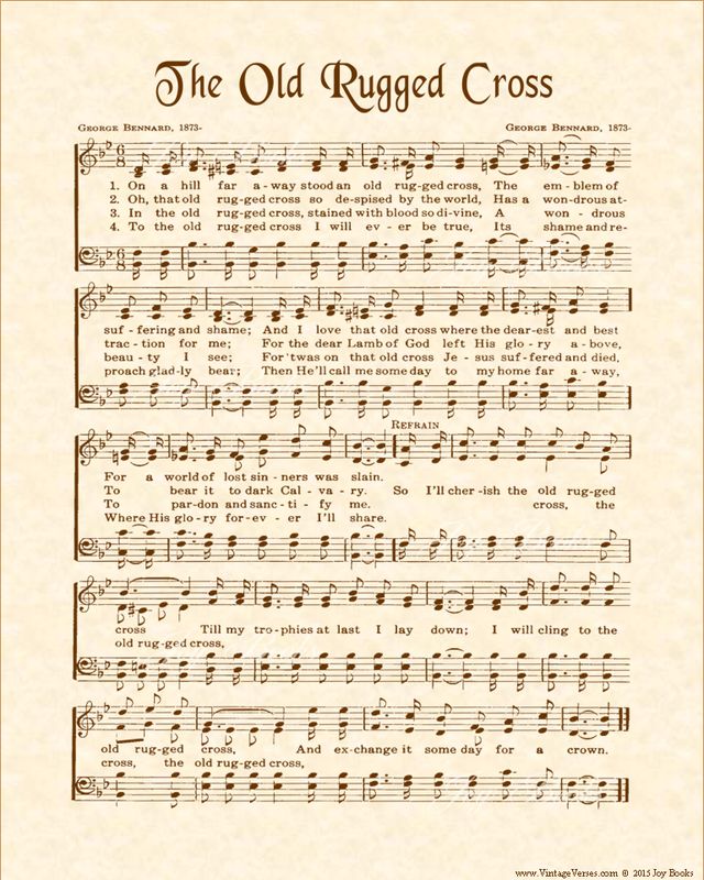 the old rugged cross sheet music