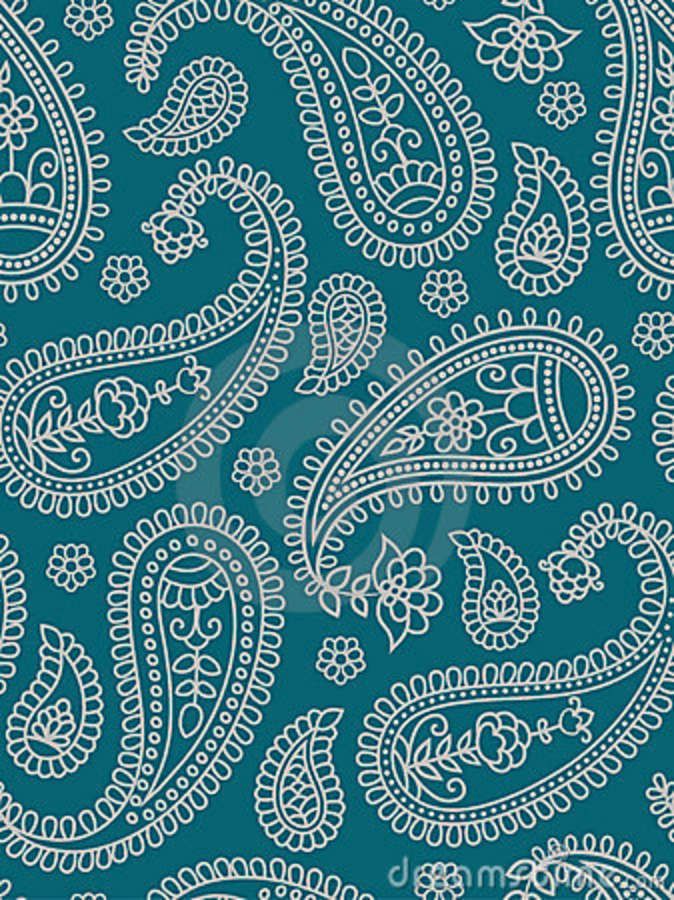 a blue and white paisley pattern