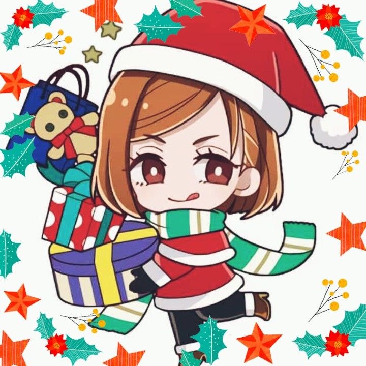 Anime Christmas Widgets, Shoko Christmas Pfp Jjk, Nobara Christmas Pfp, Jujutsu Kaisen Christmas Pfp, Jujutsu Kaisen Christmas Icons, Jjk Christmas Icons, Jjk Christmas Pfp Matching, Christmas Jujutsu Kaisen, Anime Christmas Icon