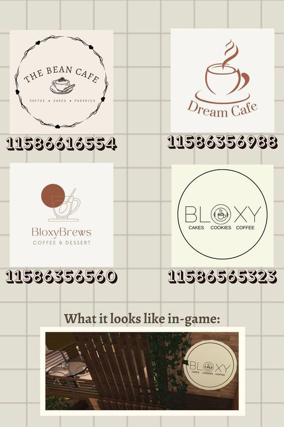 the logos for coffee shops and restaurants are shown in this graphic style, with different colors