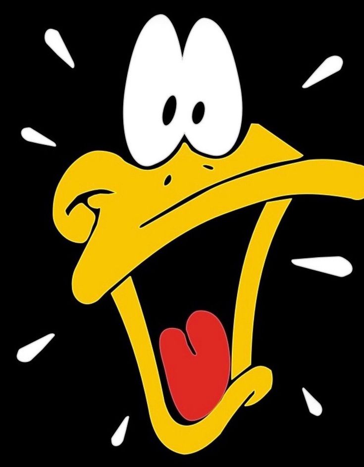 an image of a cartoon character with its mouth open and eyes wide open on a black background