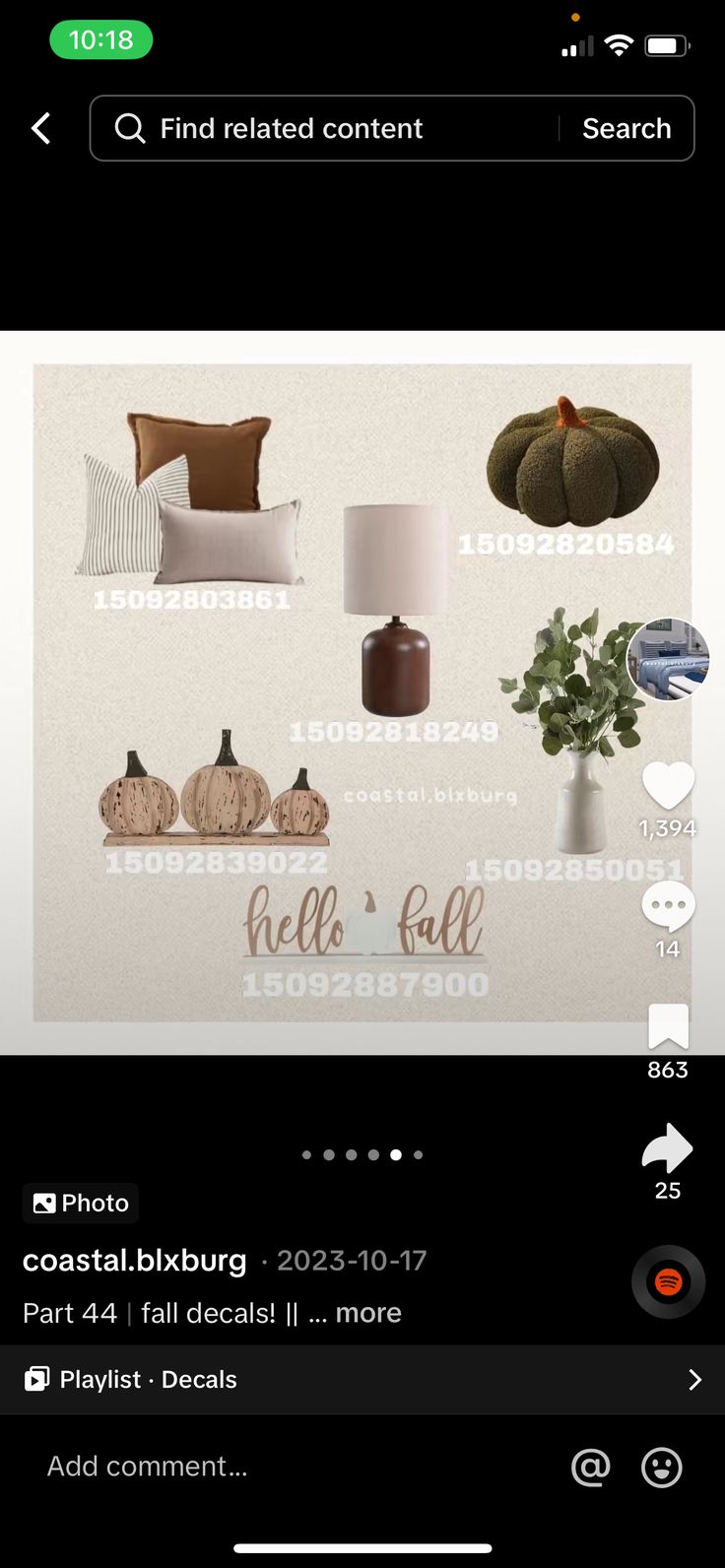 an image of a web page with many items on it, including pumpkins and other things