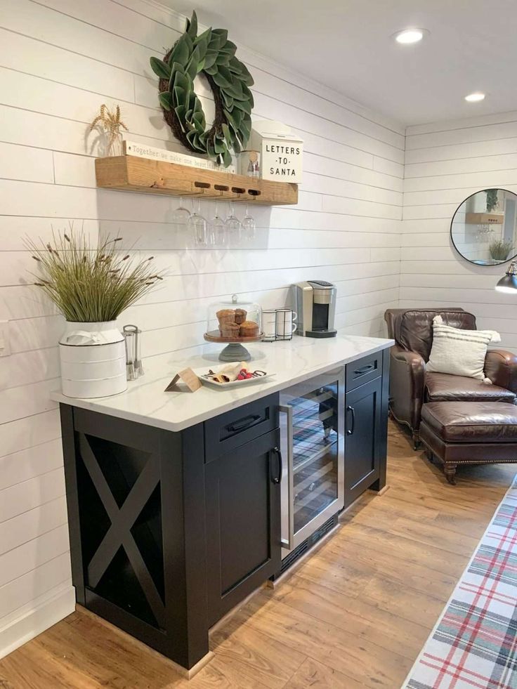 a living room filled with furniture and decor