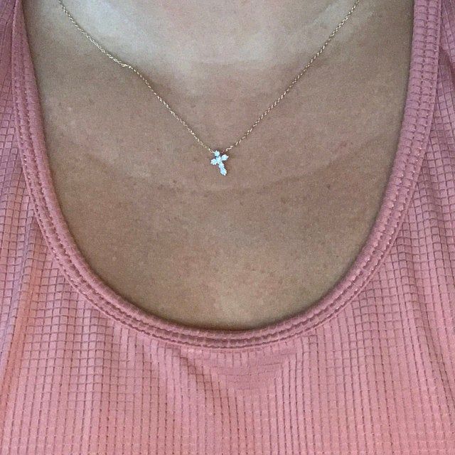 Tiny Diamond Cross Necklace / 14k gold diamond cross necklace | Etsy Cross Necklace With Single Cut Diamonds, Rose Gold Cross Necklace With Diamond Accents, Diamond Accented Crucifix Necklace For Gift, Crucifix Necklace With Diamond Accents Gift, Crucifix Necklace With Diamond Accents, Gift Diamond Cross Pendant Necklace With Single Cut Diamonds, Gift Diamond Necklace With Single Cut Cross Pendant, Diamond Necklace With Single Cut Cross Pendant For Gift, 14k Gold Cross Pendant Necklace With Diamond Accents