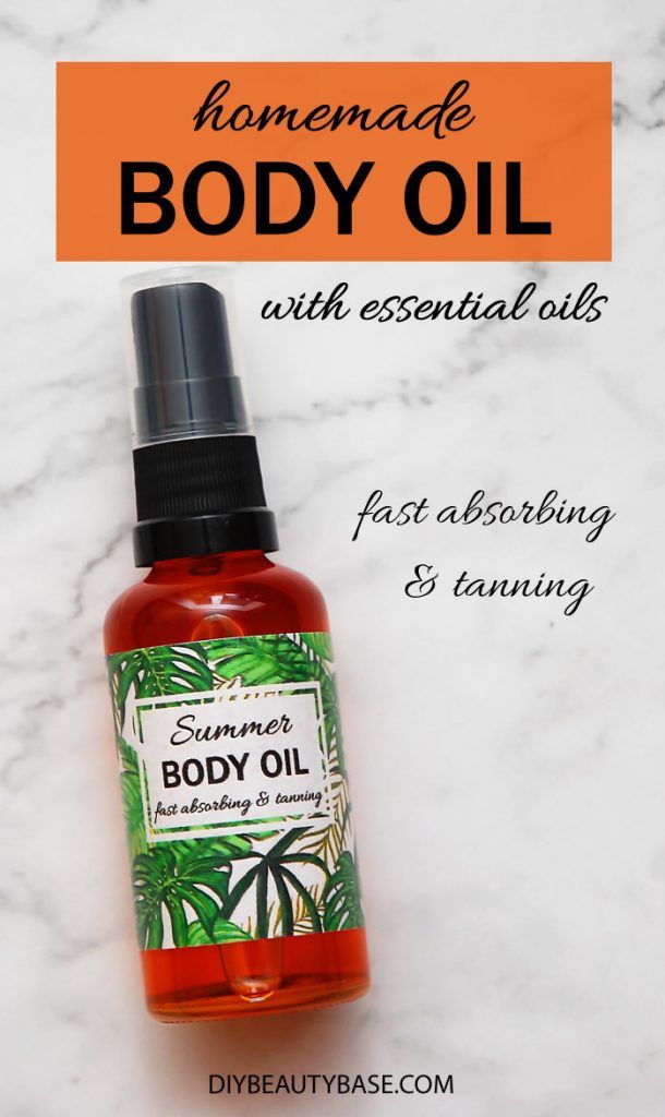 Amazing DIY body oil recipe for summer for those who want a naturally glowing skin. This homemade body spray moisturizes the skin and gives it a gentle tan. It absorbs fast and does not feel greasy. This DIY body moisturizer is fully natural and smells like tropico thanks to essential oils. #diybeauty #bodyoil #bodyspray #skincarediy #diyskincareproducts Diy Bronzing Oil, Diy Tanning Oil Recipes, Homemade Body Oil, Diy Body Oil Recipe, Tanning Oil Recipe, Dit Gifts, Homemade Body Spray, Diy Body Oil, Witchy Products