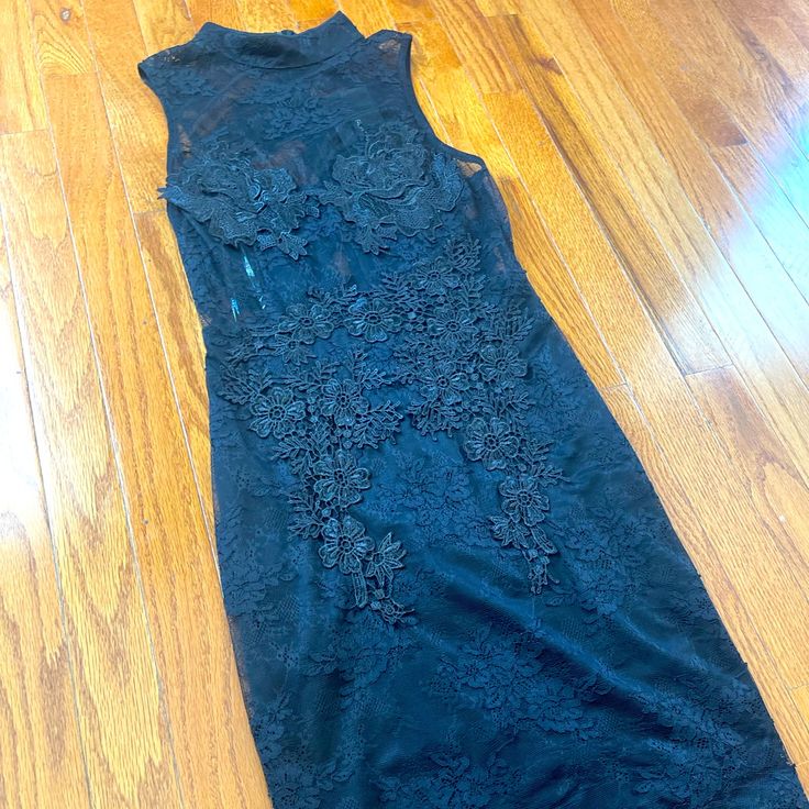 Fashion Nova Women’s Mini Dress Sleeveless Black Lace Dress Mock Neck Fits True To Size Never Worn, Tags Still Attached Additional Pictures Shown In Red On Site Not Available In Black On Site Anymore Great Buy Fast Shipping! Black Sleeveless Lace Mini Dress, Black Sleeveless Lace Midi Dress, Fitted Lace Sleeveless Mini Dress, Fashion Nova Black Dress, Black Sequin Mini Dress, Rouched Dress, Orange Mini Dress, Blue Sequin Dress, Yellow Mini Dress