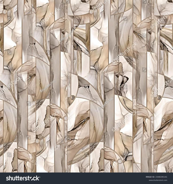 an abstract pattern with white flowers and leaves on a beige background stock photo - 9579