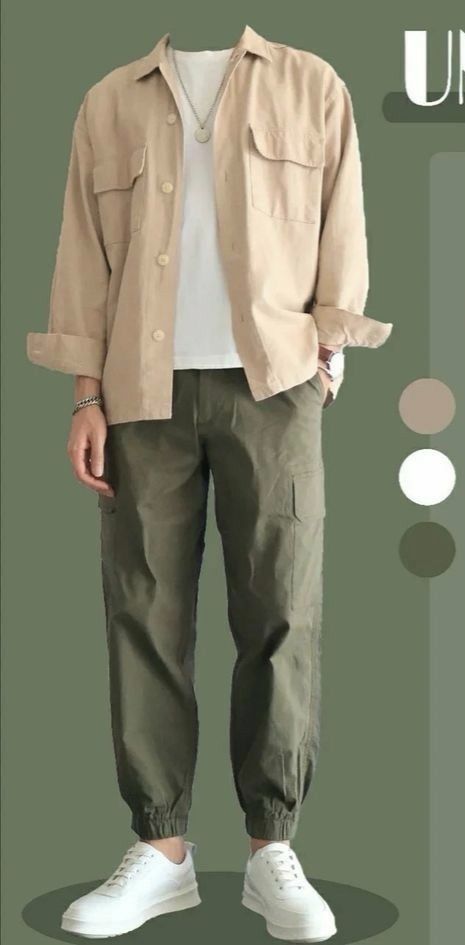 Green And Beige Outfit Men, How To Wear Olive Green Pants, Olive Green Pants Outfit Men, Olive Green Outfit Men, Olive Pants Outfit Men, Olive Green Pants Men, Green And Beige Outfit, Green Pants Outfit Men, Khaki Outfit Men