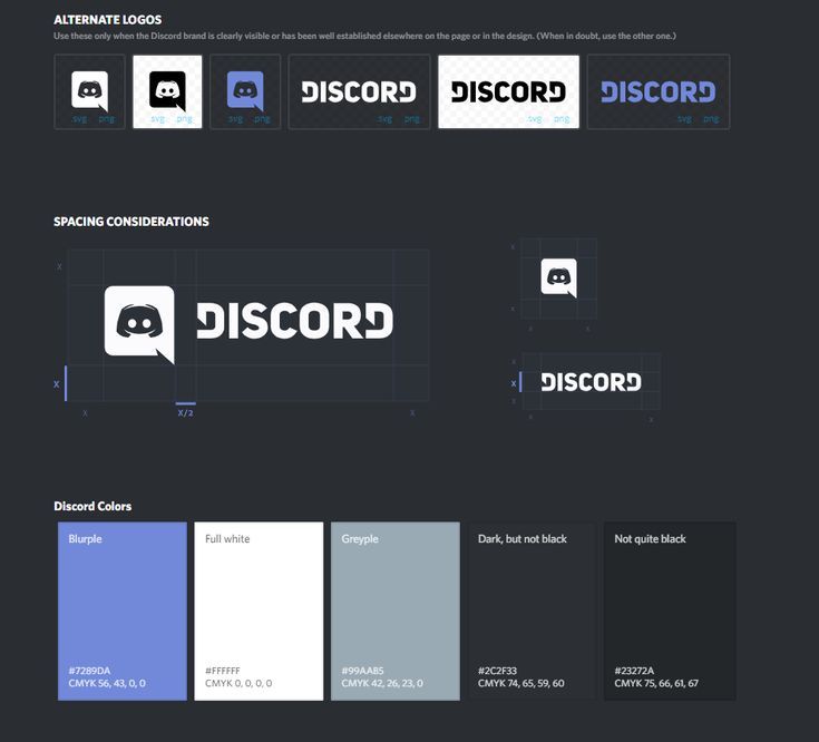 the logo for discord is shown in several different colors and font styles, including blue