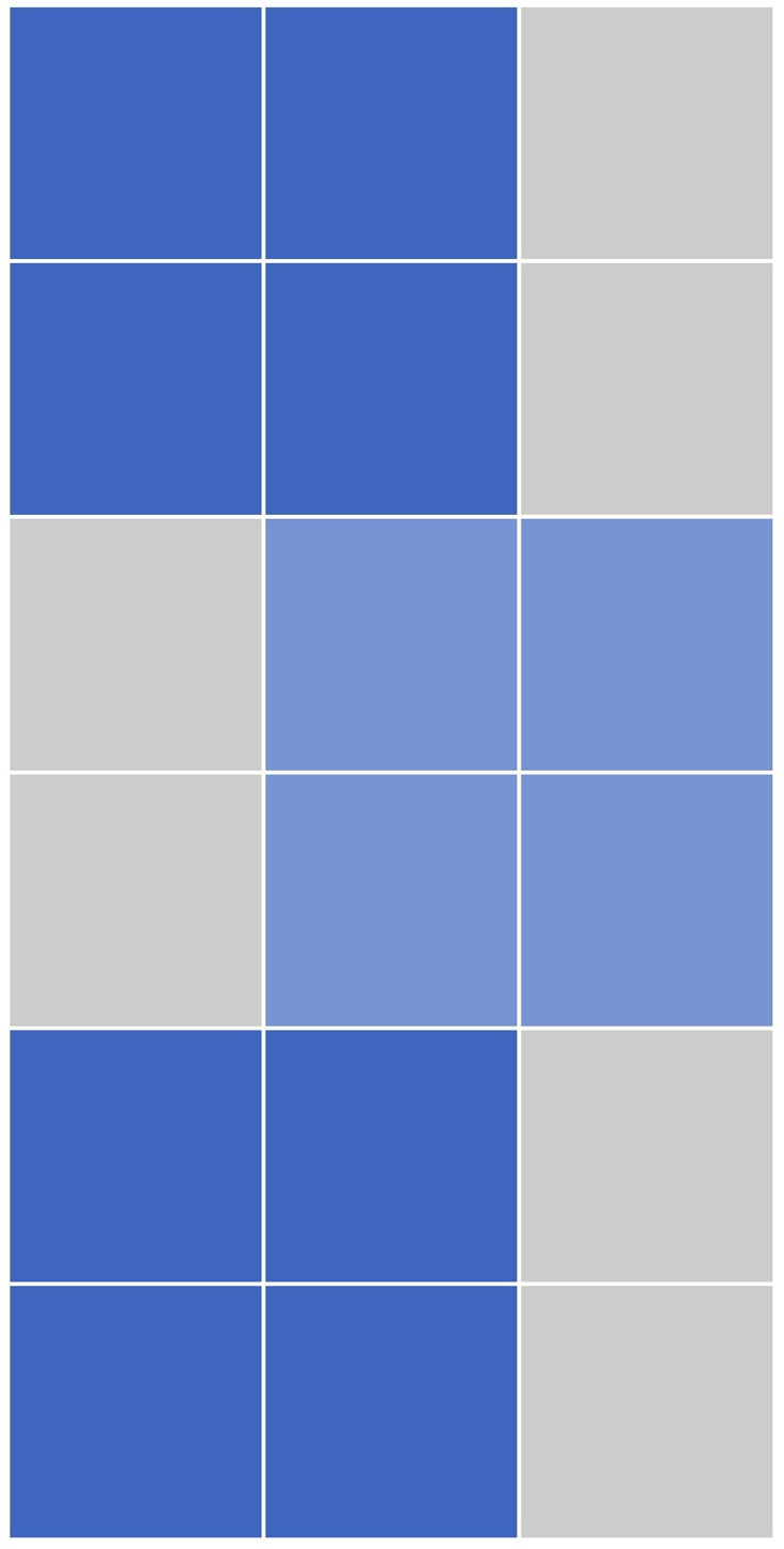 a blue and gray tile pattern with squares in the middle, on top of each other