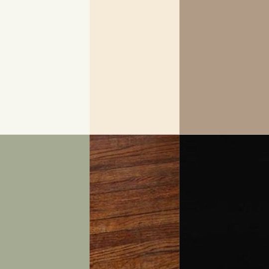 several different shades of wood, including black, white, and brown with the same color scheme