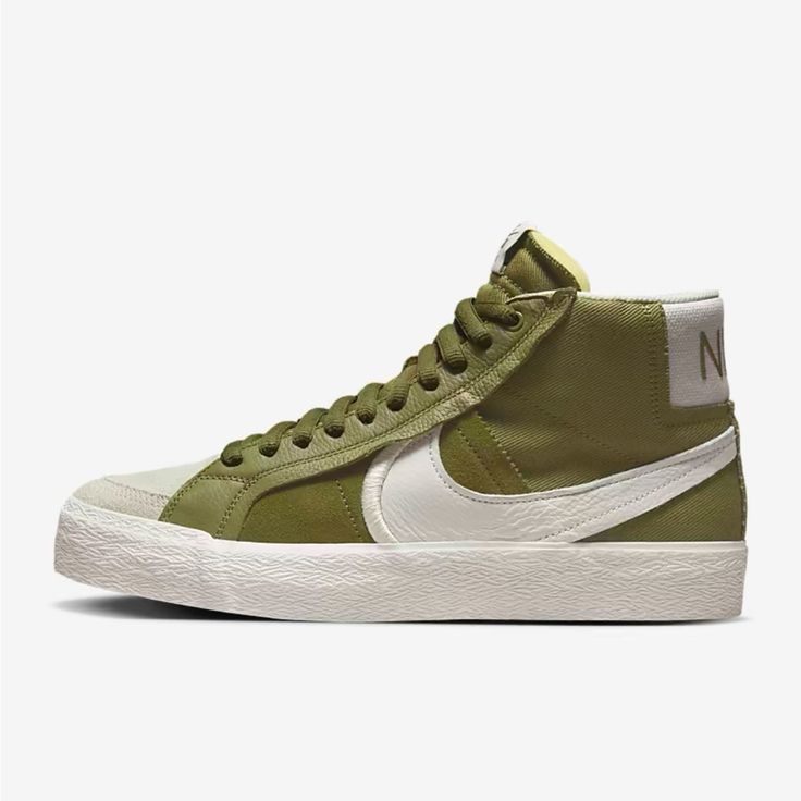 Brand New In Box Men’s Size 9 Nike Sb Zoom Blazer Mid, Olive Sneakers, Nike Sb Zoom Blazer, Nike Sb Blazer, Nike Sb Zoom, Nike Blazers Mid, Blazer Mid, Hot Sneakers, Nike Blazer