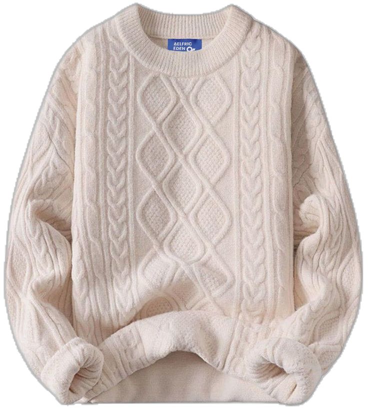 2024 Wishlist, Cable Knit Sweater Womens, Aelfric Eden, Woven Sweater, Solid Sweaters, Oversized Crewneck, School Clothes, Sweater Oversize, Woman Weaving