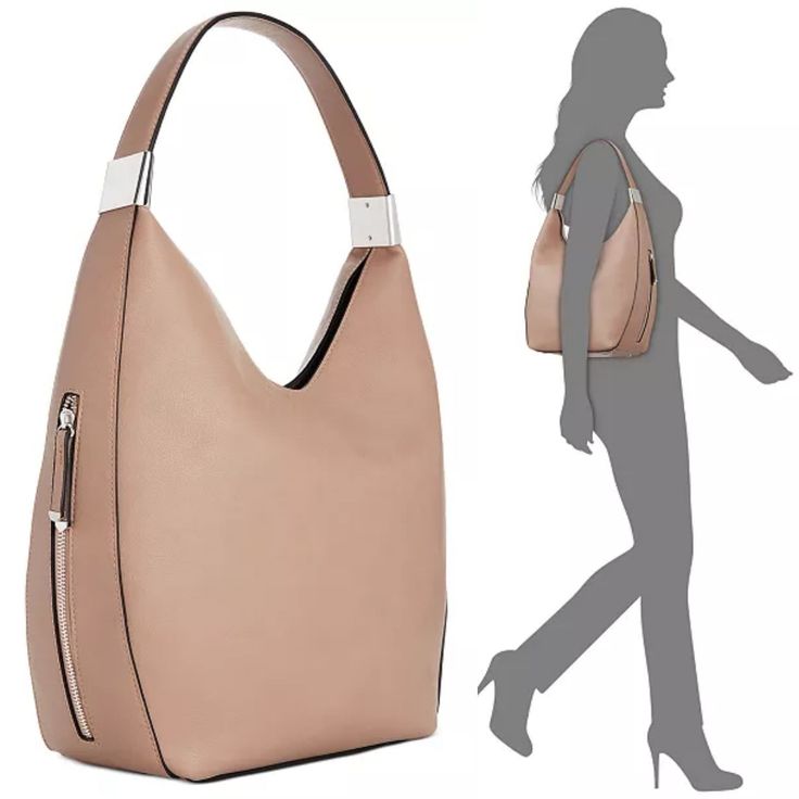 A Luxe, Faux Leather Style From Alfani, Featuring Reversible Styling To Complement All Of Your Looks. Color: Blush/Silver Medium Sized Bag; 10"W X 13-1/4"H X 4-1/2"D (Width Is Measured Across The Bottom Of Handbag); 1.32 Lbs Approx. Weight Silhouette Is Based Off 5'9" Model 8"L Handle Snap Closure Silver-Tone Exterior Hardware; Footed Bottom; 1 Side Zipper Pocket 2 Interior Slip Pockets, 1 Credit Card Slot & 1 Zip Pocket; Fits An Ipad Brand New Beige Hobo Bag With Zipper For Shopping, Chic Hobo Bag With Zipper For Shopping, Hobo Bag With Silver-tone Hardware For Errands, Chic Taupe Hobo Bag With Removable Pouch, Chic Beige Hobo Bag With Zipper Closure, Chic Brown Bags With Silver-tone Hardware, Chic Taupe Hobo Shoulder Bag, Beige Shoulder Bag With Silver-tone Hardware For Errands, Chic Shoulder Bag With Silver-tone Hardware For Shopping