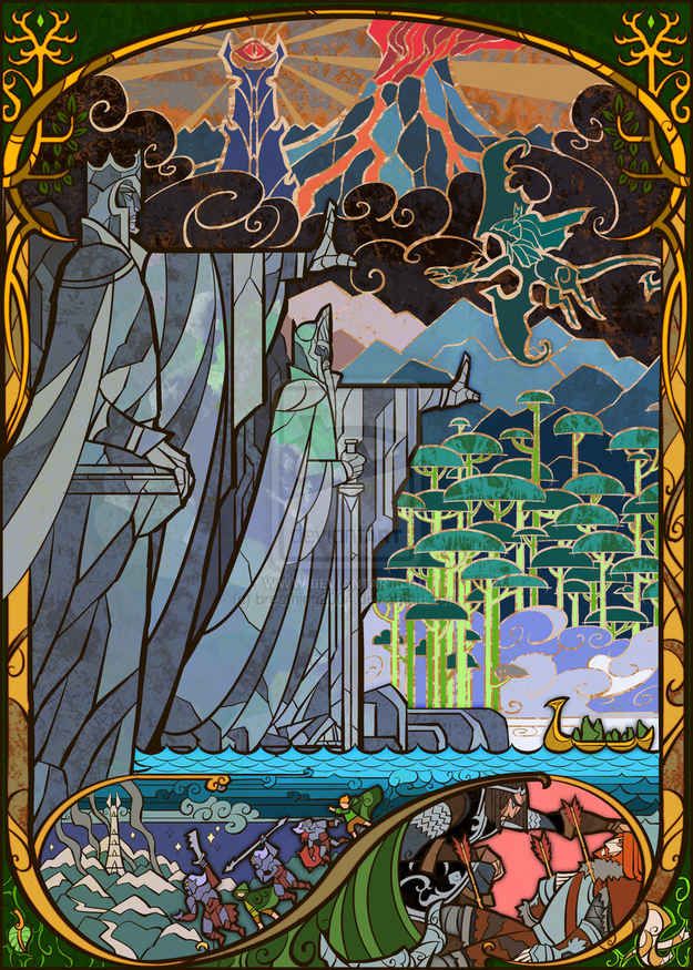 a stained glass window with an image of a ship in the ocean