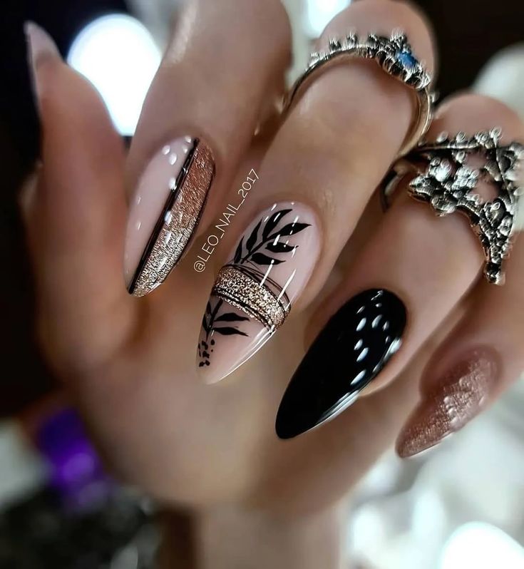 Classy Black Nails, Hawaii Nails, Emerald Nails, Elegant Nail Designs, Her Nails, Black Nail Designs, Elegant Nails, Classy Nails, Fancy Nails