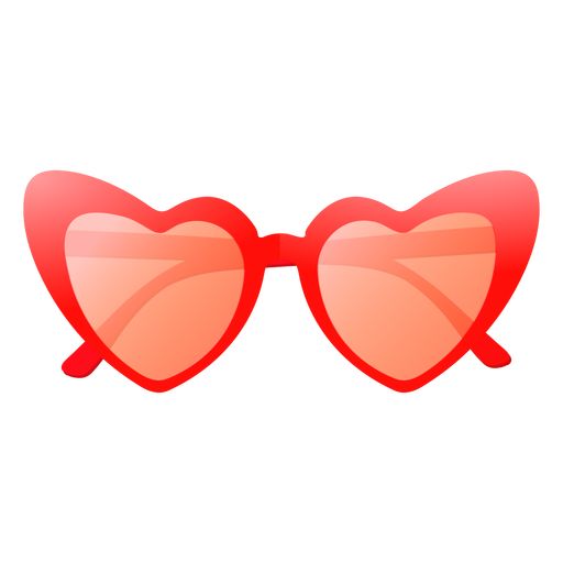 red heart shaped sunglasses on a white background