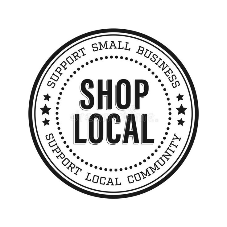 a black and white stamp with the words shop local on it royalty illustration stock images