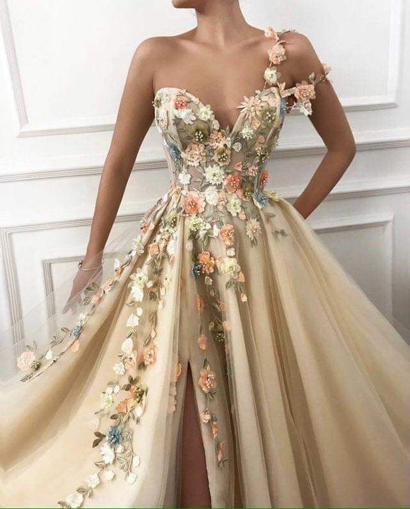 Flower Prom Dress, Split Prom Dresses, One Shoulder Prom Dress, Floral Prom Dresses, 파티 드레스, Tulle Evening Dress, Graduation Dresses, Elegant Prom Dresses, Prom Dresses Sleeveless