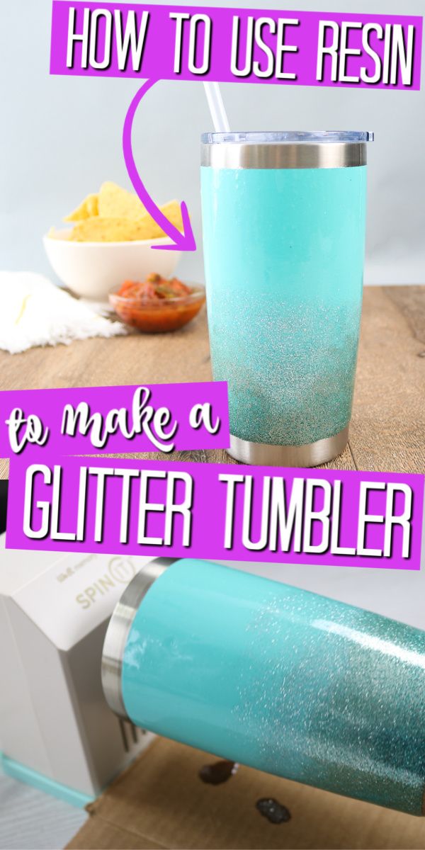 how to use resinm to make a glitter tumbler