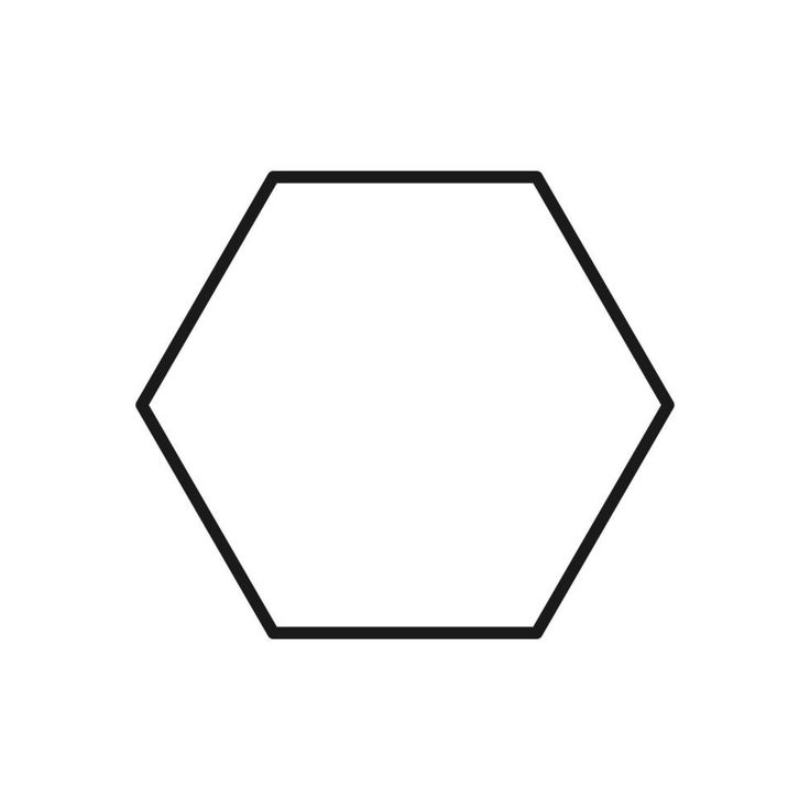 the hexagonal structure is shown in black on a white background, and it appears to be an octagon