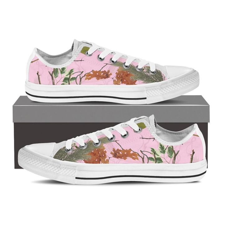 These pink camouflage shoes are amazing and will get you noticed! - Full canvas double sided print with rounded toe construction. - Lace-up closure for a snug fit. - Soft textile lining with lightweig Painting Shoes, Top Trending Shoes, Camo Shoes, Pink Camouflage, Low Top Shoes, Pink Camo, Painted Shoes, Dinosaur Print, Custom Shoes