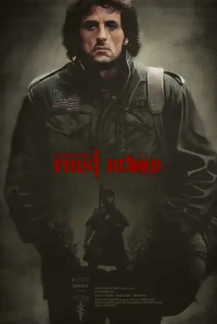 the poster for this movie is very dark and has a man in uniform with an american flag on his chest