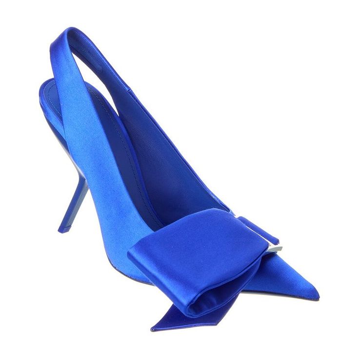 Price As Marked About The Brand: The Gancini, The Vara, And All The Icons In-Between. Please Note: B Indicates Narrow Sizing; C Indicates Standard Sizing; D Indicates Wide Sizing; M Indicates Medium Sizing. Made In Italy Erica Satin Slingback Pump In Blue Satin With Silver-Tone Hardware With Asymmetrical Bow Accents And Curved Heel Lightly Padded Leather Insole Smooth Leather Sole 4in Heel Please Note: All Measurements Are Approximate And Were Taken From A Size 7; Slight Variations May Occur. Ou Designer Blue Slingback Pumps With Pointed Toe, Luxury Blue Pointed Toe Slingback Pumps, Blue Pointed Toe Slingback Pumps Luxury, Blue High Heel Slingback Pumps For Evening, Luxury Blue Slingback Pumps For Party, Blue Slingback Heels For Formal Occasions, Designer Blue Slingback Pumps For Evening, Chic Blue Slingback Pumps For Evening, Blue Heels With Bow For Formal Occasions