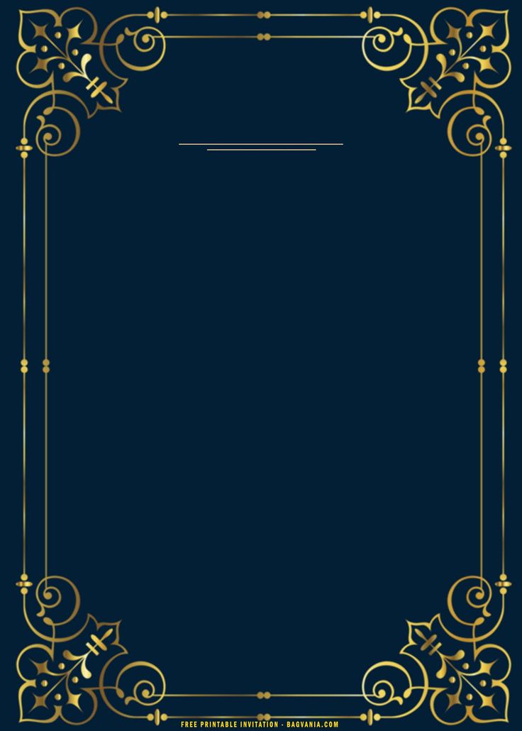 an ornate gold frame on a dark blue background