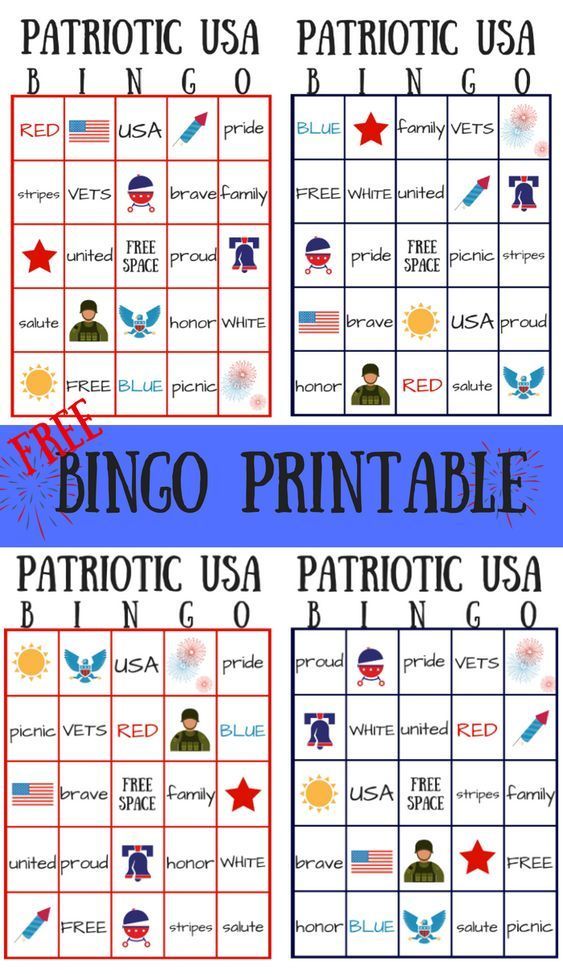 the patriotic printable game for kids to play