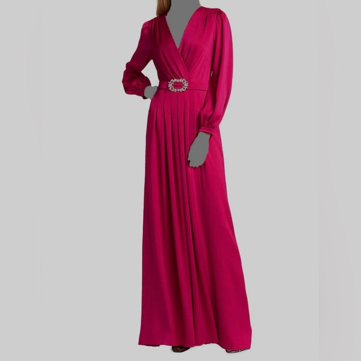 Pink Long Sleeve Gown From Saks. Worn Once For A Wedding. Elegant Full-length Dresses For Gala, Elegant Full Length Evening Dress, Elegant Full-length Evening Dress, Elegant Pink Maxi Dress For Formal Occasions, Formal Long Sleeve Maxi Dress For Gala, Pink Formal Maxi Dress For Evening, Formal Evening Full-length Maxi Dress, Elegant Full-length Evening Maxi Dress, Pink Maxi Dress For Gala And Formal Events